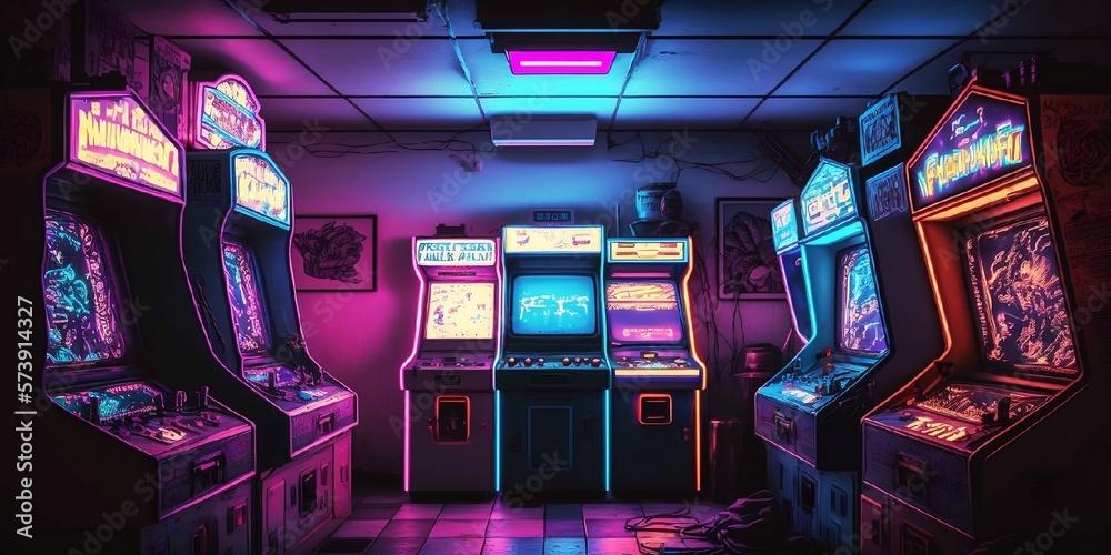 salle de jeu video retro